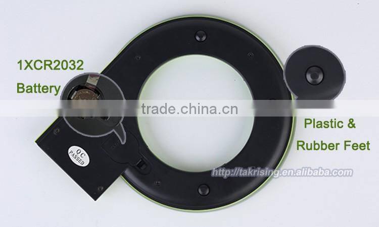 TKP416(Green) 2015 New Design Glass Kitchen Scale