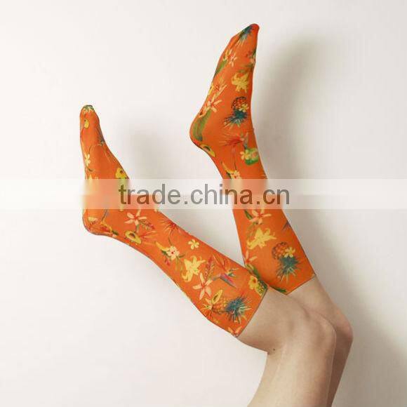 fancy all over girls custom printed lady socks