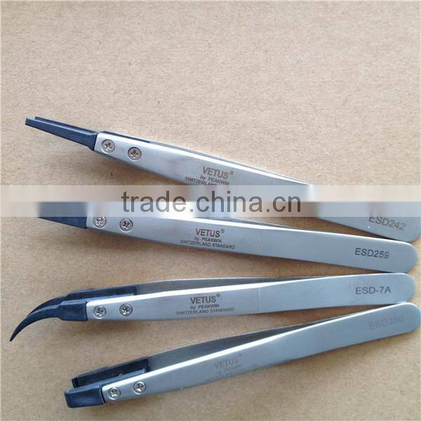 cleanroom Acid resistant ESD stainless steel tweezers