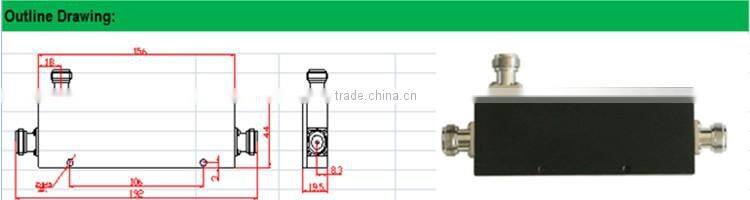 RF N Female Connector Directional Coupler/power tapper 5/6/7/ 8 /10 /15/ 20/30dB