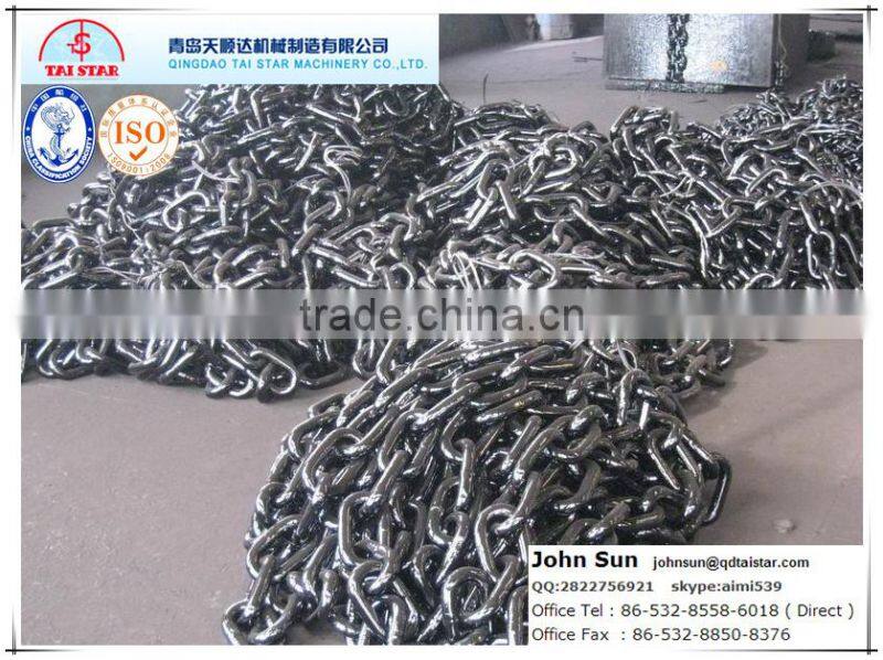 marine class U2 U3 Black painted Studless Link Anchor Chain