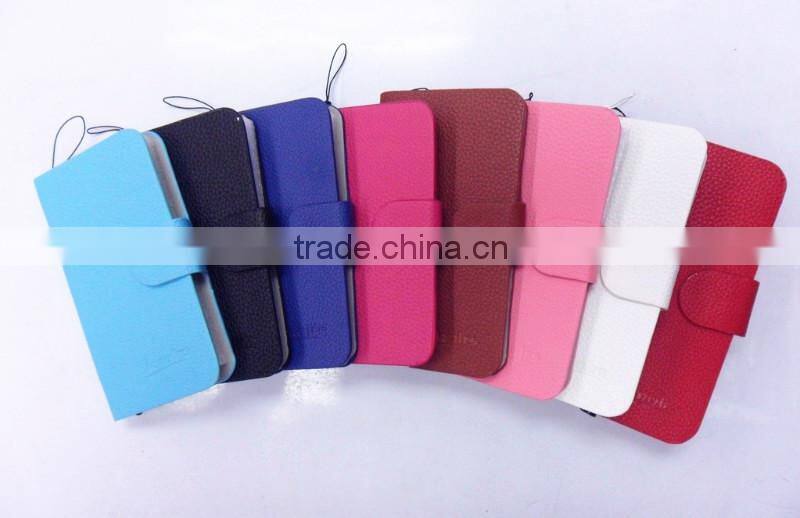 universal leather smart phone cover cases for 4.7 inch mobile cell phones wallet style