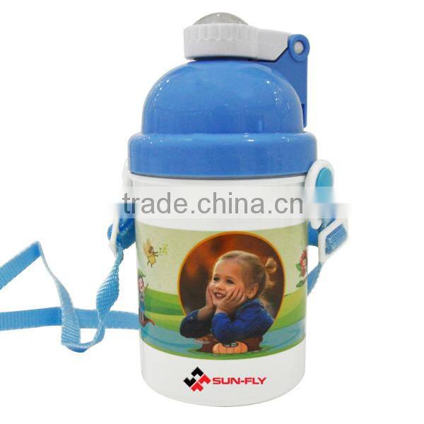 (SF) Kids Water Bottle 400ML BPA Free Plastic Custom personalized printed Drinkware Straw Cups Tea Kettle Gifts