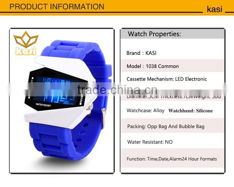 wholesale hardened glass watch Silicone analog bracelet watch with CE certification