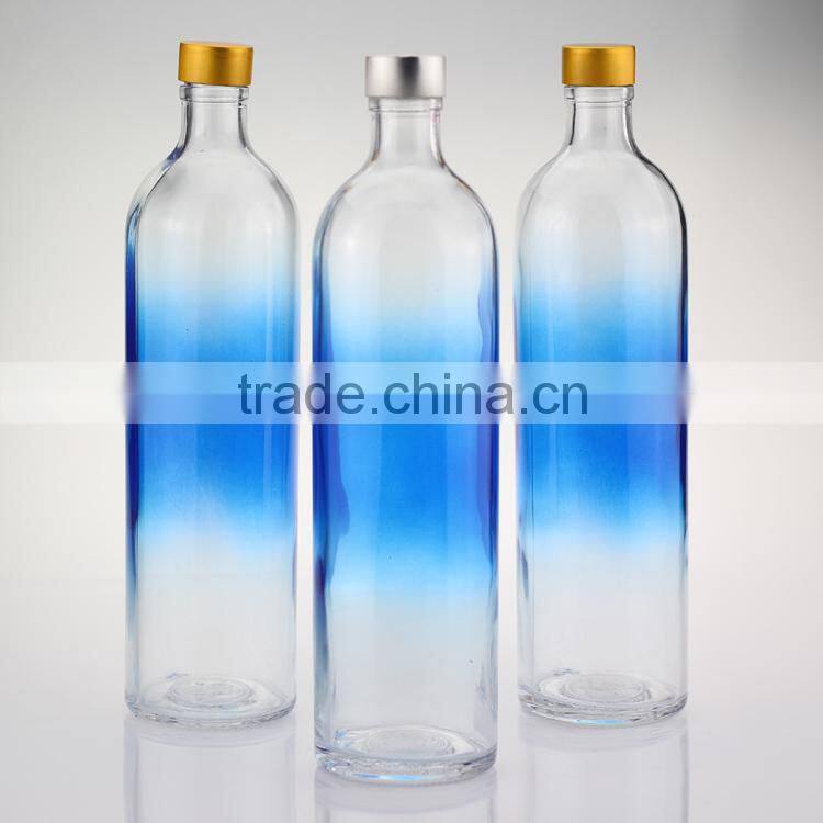 grey frosted glass bottle 750ml soda water glass bottle glass oil vinegar bottle