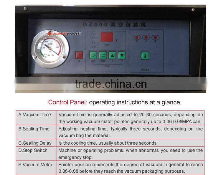 DZ400/2D Single Chamber Price For Vacuum Packing Machine