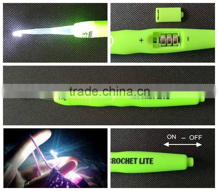 Crochet Lite Crochet Hooks, Size E/3.5mm, Bright Green