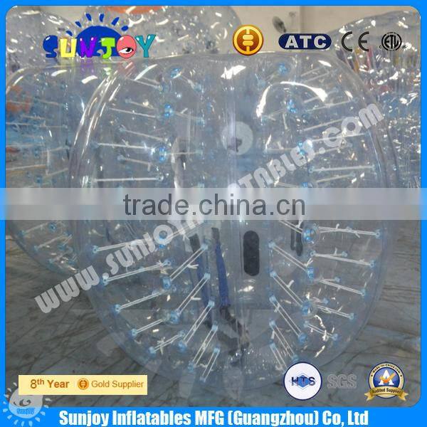 2016 hot sale world game inflatable snow grass soccer roller ball