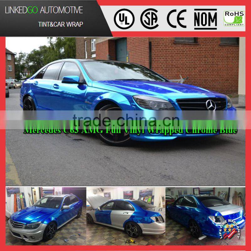 Good Air bubble free wrap 1.52*20M red chrome vinyl car wrap with stretchability vinyl wrap