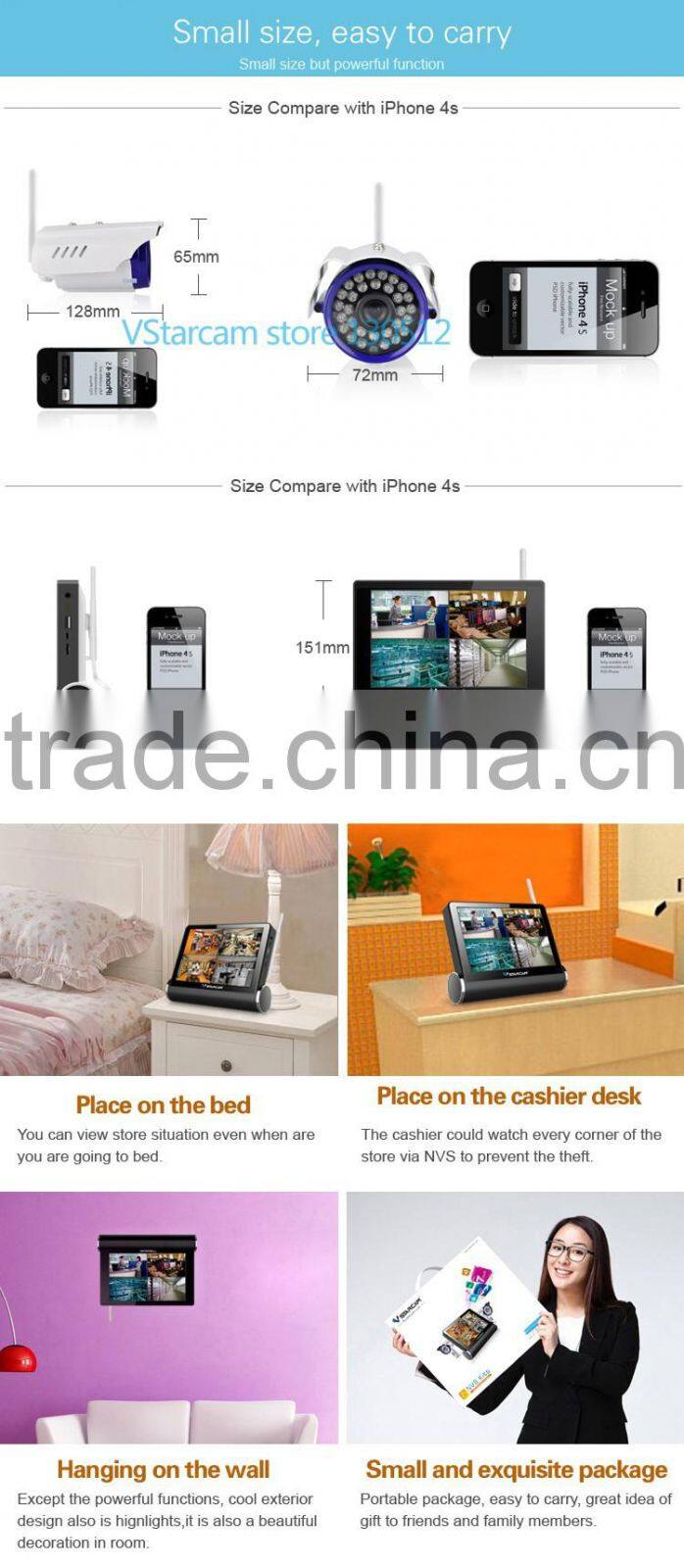 Trade Assurance Supplier VStarcam wifi infrared ip surveillance camera kit
