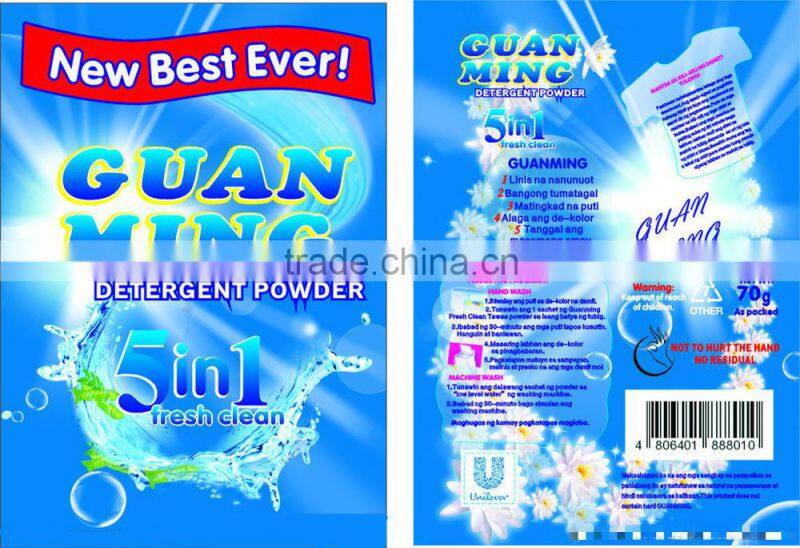 Detergent powder bag for washing powder packaging