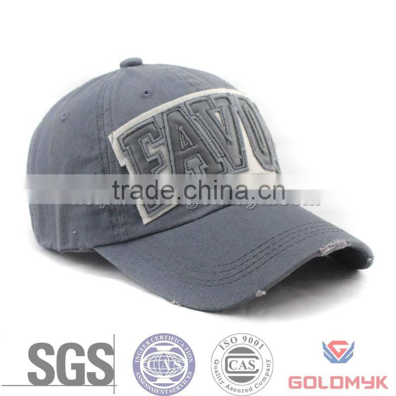 Destroy and Broken Washed Baseball Hat and Cap