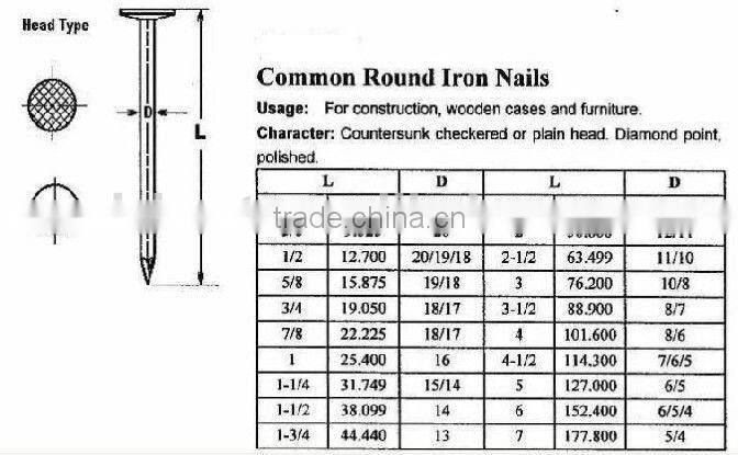 1"-4" common wire nails in china
