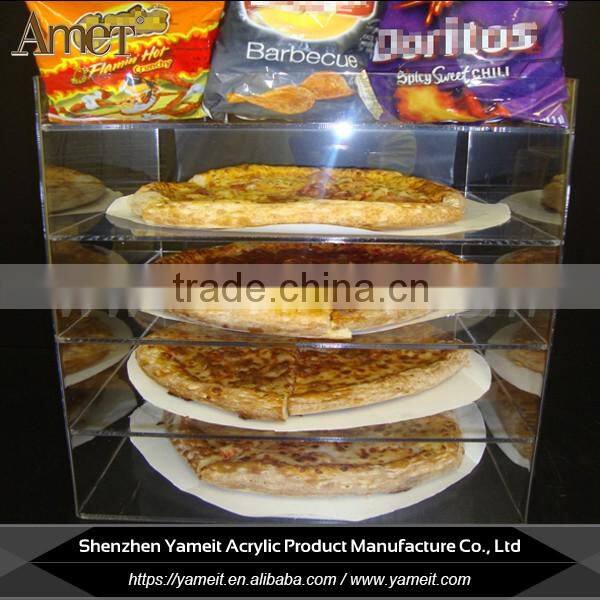 Customized eco-friendly clean acrylic food display cabinet