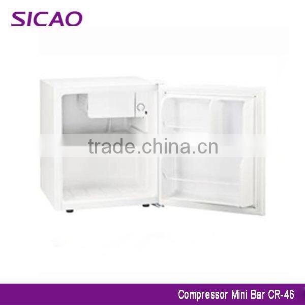 46 Liter Compressor Cooling hotel custom bar fridge Mini refrigerator with freezer