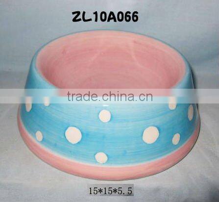Ceramic pet bowl with little paw