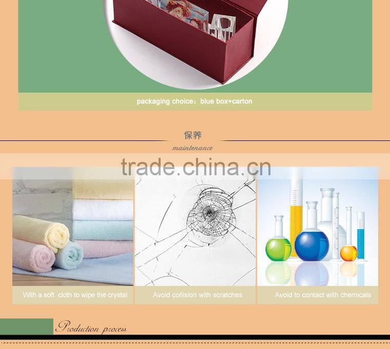 Freesub BXP-06 L100*H280*W75mm pen clock set blank sublimation 3d crystal photo frame clock