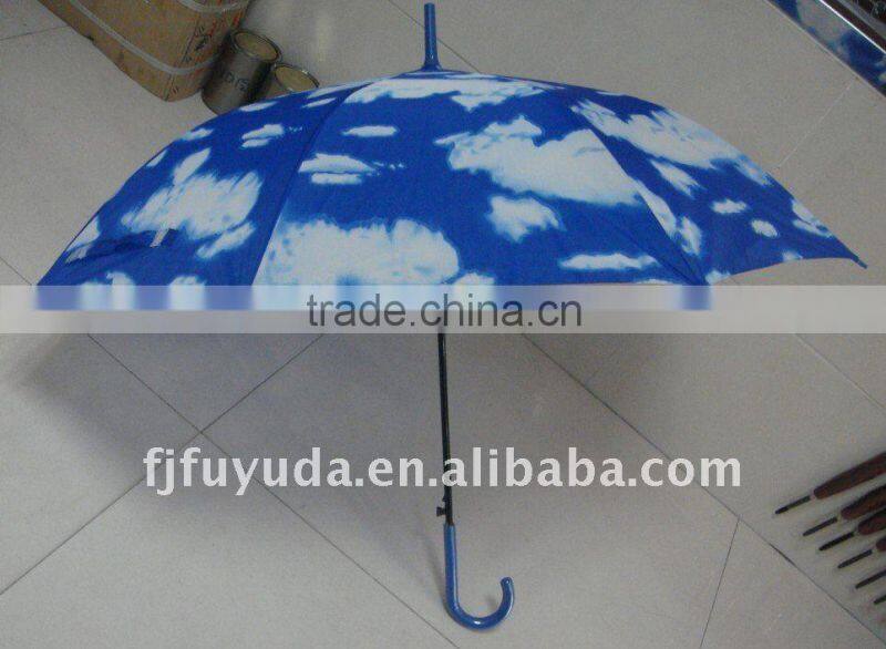 straight promotional umbrella with blue sky fabric