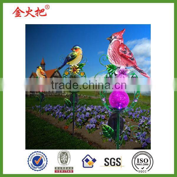 Beauty garden stake with red-crowned crane design