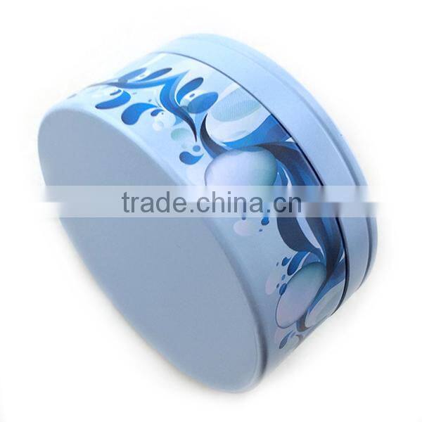 Round metal watch tin boxes can packing with window lid