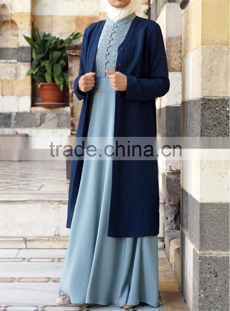 OEM service China factory custom made Wholesale ethnic muslim cardigant jacket top