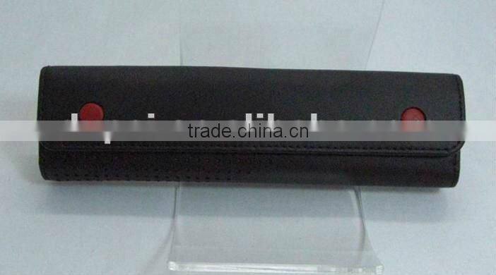 mini foldable 100 leather color pencil bag for single pen