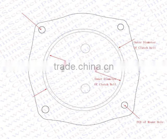 M10 With cap 47CC 49CC Clutch Bell Housing Gear Box Mini Moto Pocket Bike Quad ATV Parts