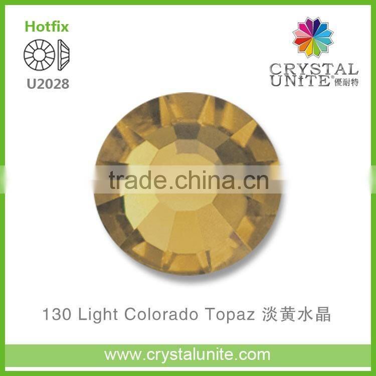 U2028 Light Colorado Topaz Optimal Hot Fix Rhinestone