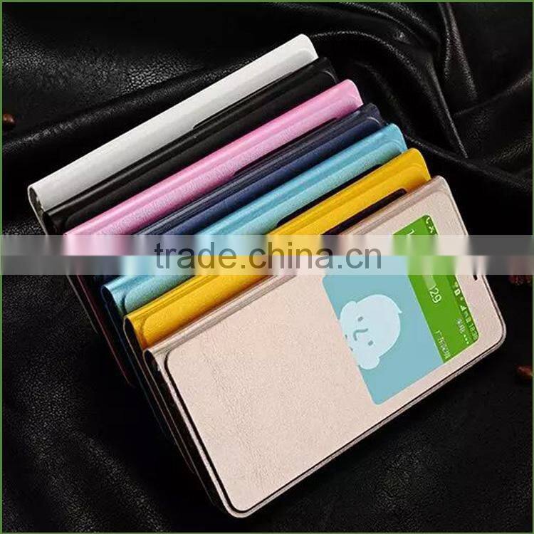 Hot Sale PU Leather Case for SAMSUNG NOTE 5 with windows , case for Samsung Galaxy note 5
