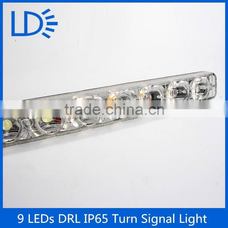 Universal 18W Car 9LED DRL Daytime Running Light Driving Safety Turn Head Lamp