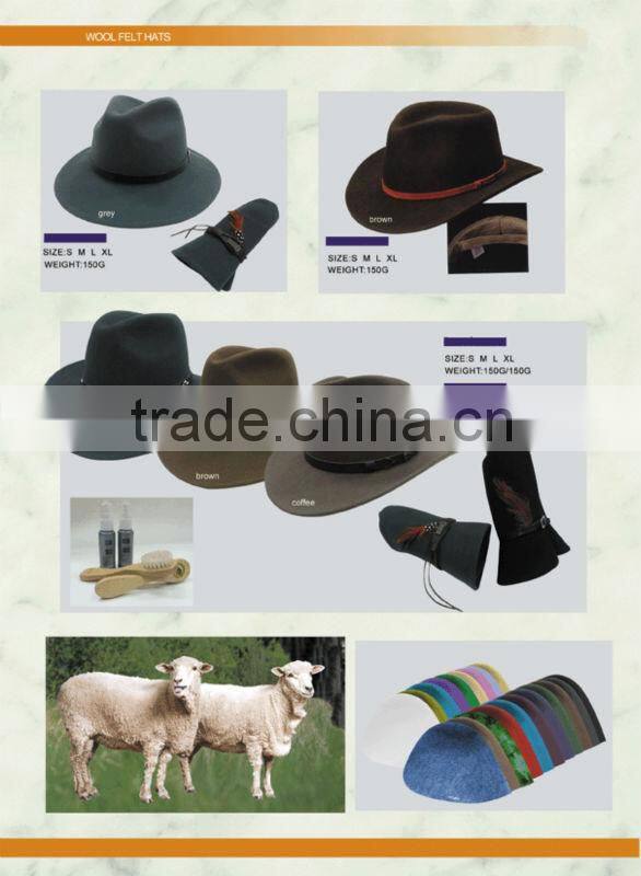 100% australia wool felt hat body