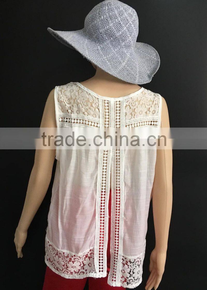 ladies lace tank top women lace vest girl's sleeveless garment girl's tank top sleeveless tops