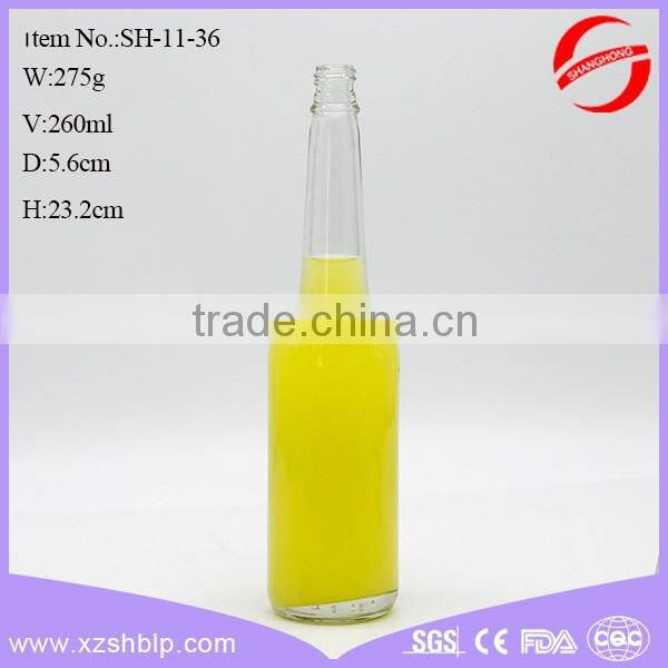 Factory price elegant glass bottle for juice with lid wholesale