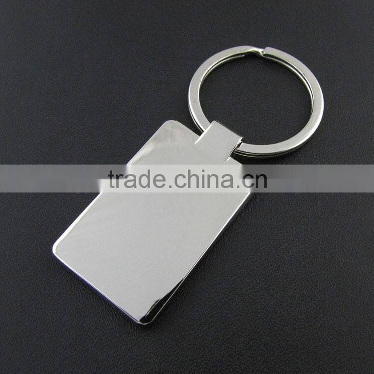 Low price metal laser engraving 2d round keychain