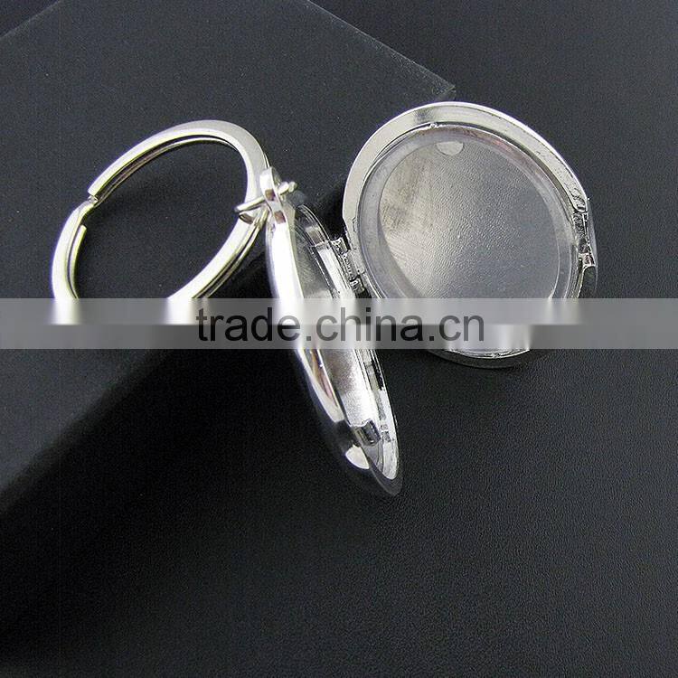 Personalized Silver Photo Frame Locket Keychain Engraved Free