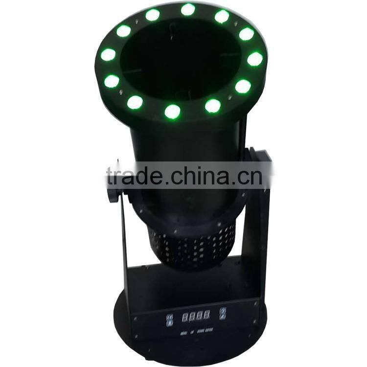 Three Years Warranty DMX512 Stage Spray Height 8-10m 15x3w RGB 1200w LED Cannon Confetti Machine