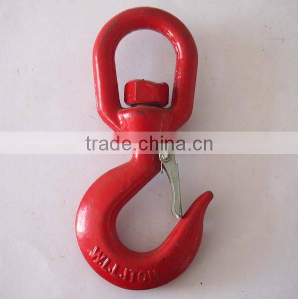 galvanized carbon steel foundry swivel hook with latch