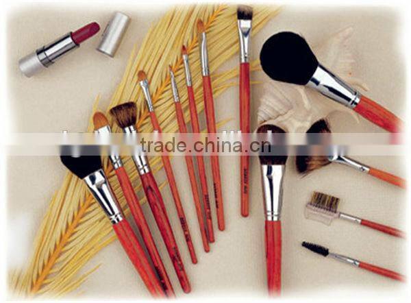 Wholesale 11pcs Long blue ferrule Cosmetic makeup brushes,Two tone Makeup brush set