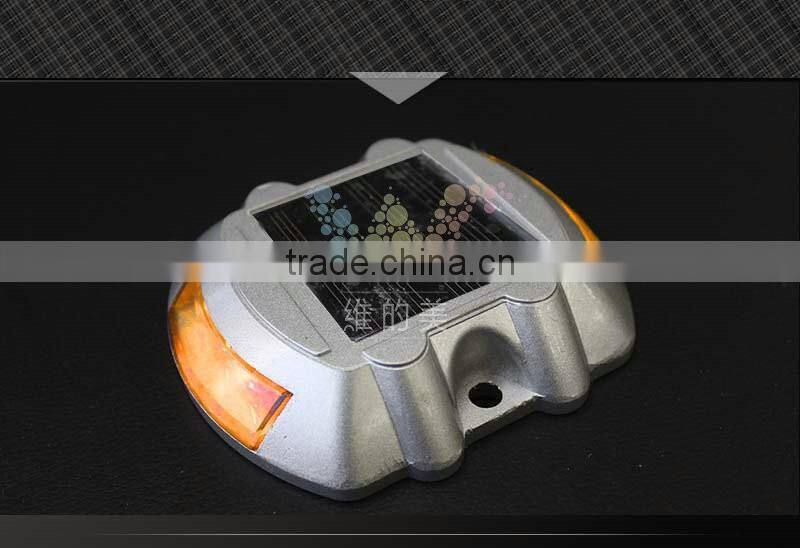 Hot selling aluminum road stud light yellow flashing solar road reflector