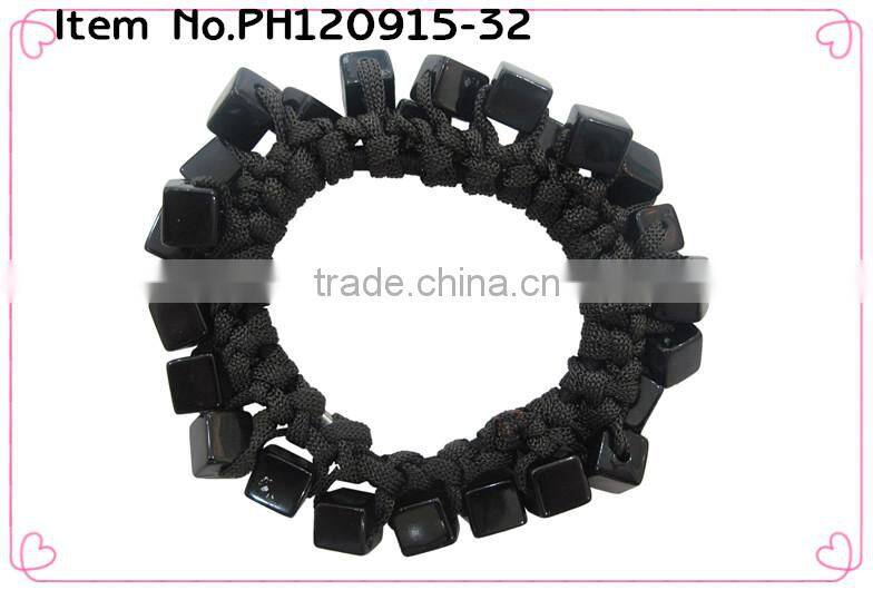 fancy beaded elastic Hair Band Ponytail Holder
