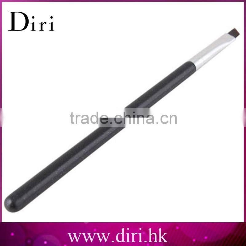Black angled cosmetic synthetic hair eyeliner brush