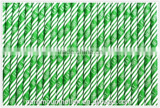 Eco Party Favors Wholesale Striped Paper Straws for wedding party
