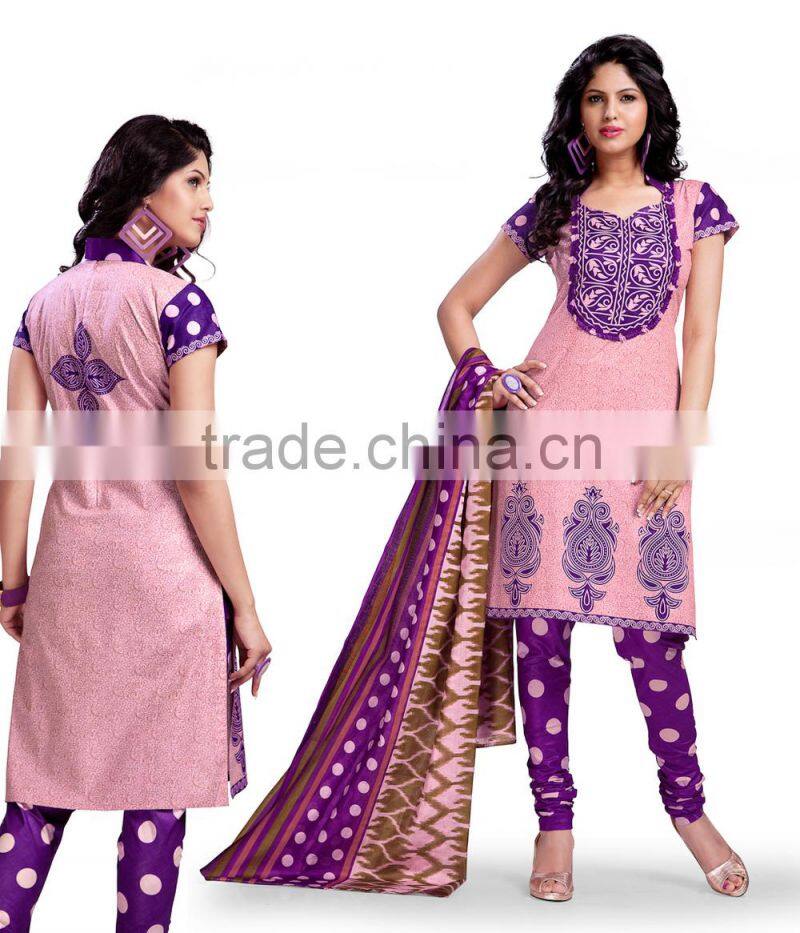 Blue neck designs for dress material