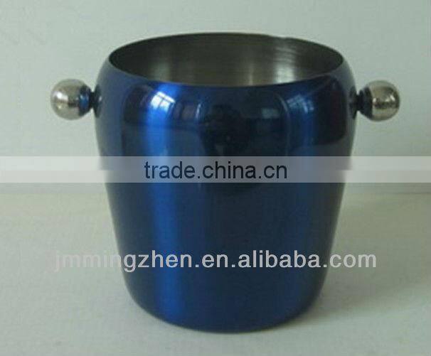 1.0L stainless steel wine ice bucket with handle