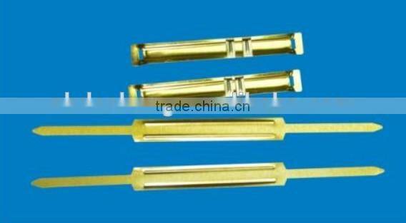 Golden metal paper file fasteners