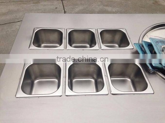 Top selling Double pan Commercial Fried ice cream machine price