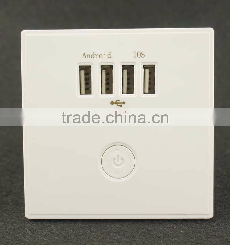Universal wall socket usb charger with 4 usb power charger