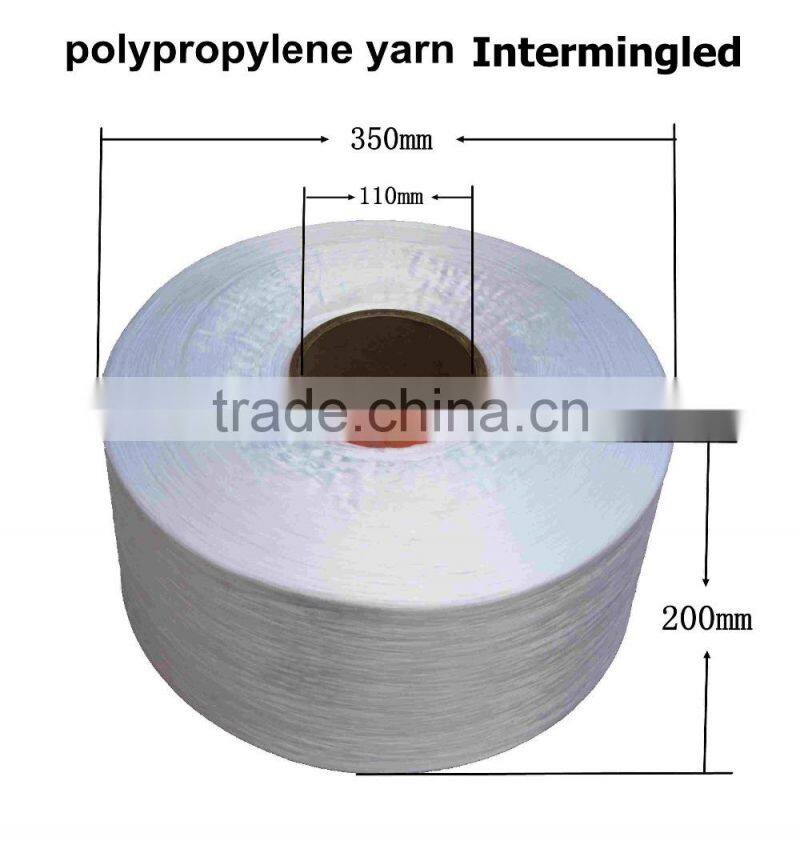 100% 1200D virgin high tenacity pp yarn knitting fdy yarn pp yarn for carpet