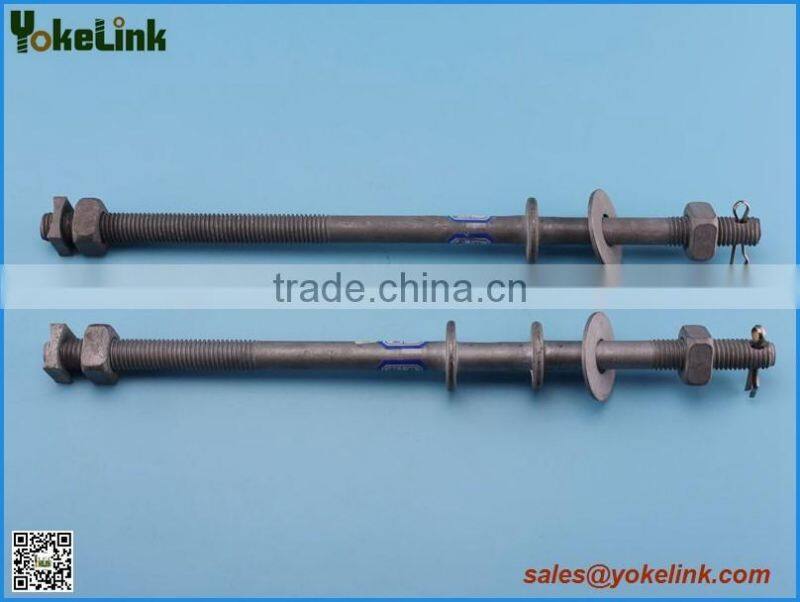 HDG Double Upset spool bolt 5/8 x 18'' for Poleline hardware
