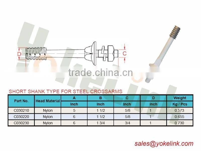 Hot dip galvanized Crossarm Pin/Spindle for insulator